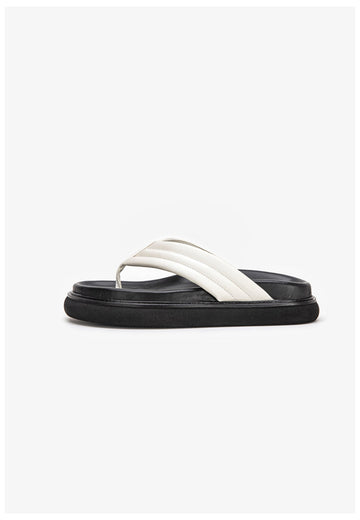 Inuovo Pantoletten Leder Weiß - surf4shoes