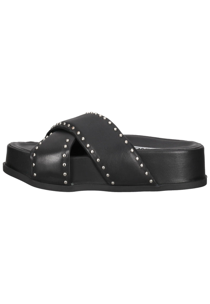 Inuovo Pantoletten Leder Schwarz - surf4shoes