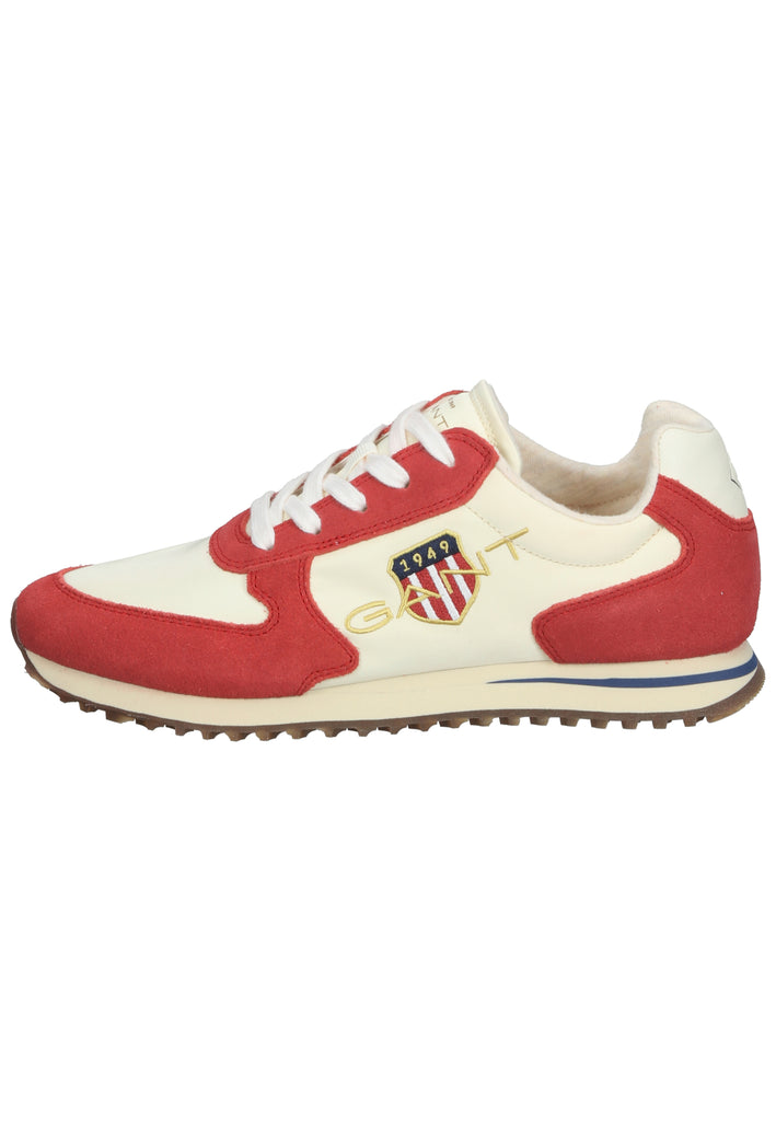 GANT Sneaker Veloursleder/Textil Rot/Weiß - surf4shoes