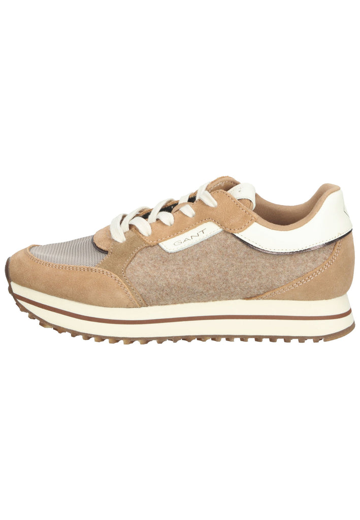 GANT Sneaker Veloursleder/Mesh Dunkelbraun/Beige - surf4shoes