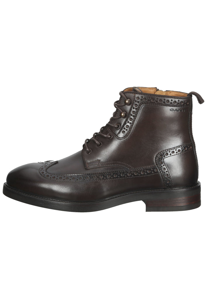 GANT Stiefelette Glattleder Dunkelbraun - surf4shoes