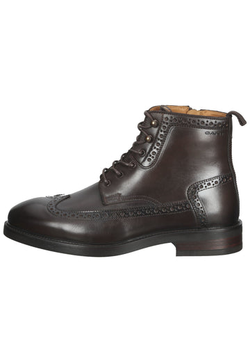 GANT Stiefelette Glattleder Dunkelbraun - surf4shoes