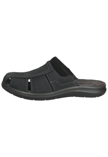 IMAC Pantoletten Leder Schwarz - surf4shoes