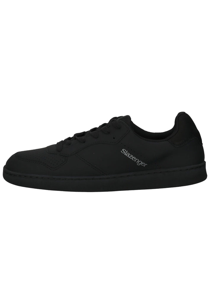 Slazenger Sneaker Leder Schwarz/Silber - surf4shoes