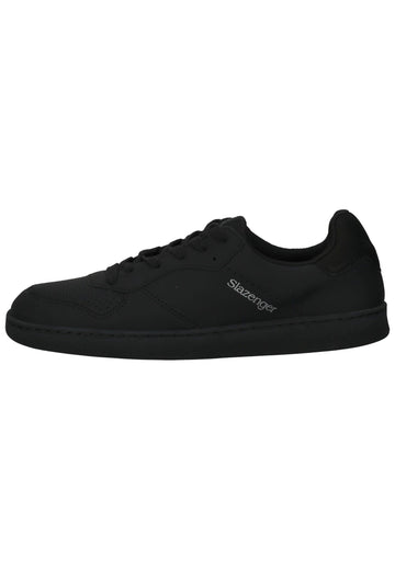 Slazenger Sneaker Leder Schwarz/Silber - surf4shoes
