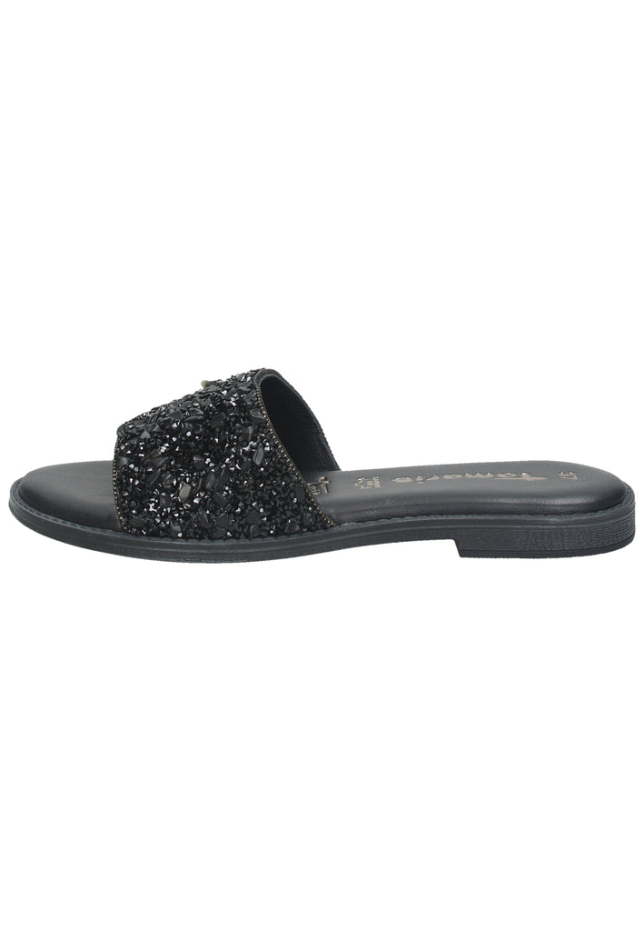 Tamaris Pantoletten Leder Schwarz - surf4shoes