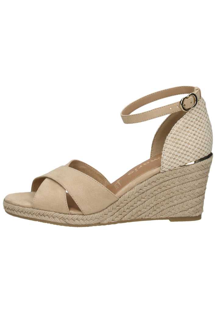 Tamaris Sandalen Textil Beige - surf4shoes