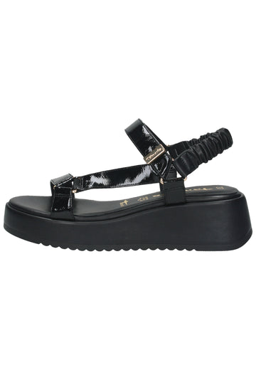 Tamaris Sandalen Lederimitat Schwarz Lack - surf4shoes