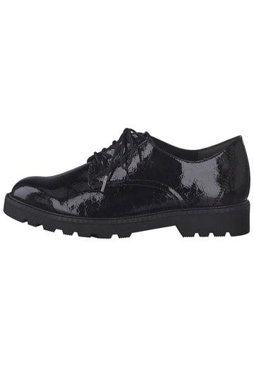 Tamaris Halbschuhe Lederimitat Schwarz Lack - surf4shoes