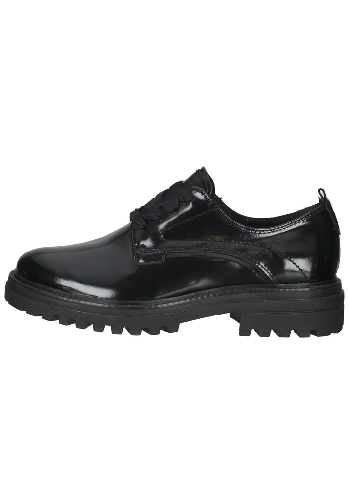 Tamaris Halbschuhe Leder Schwarz Lack - surf4shoes
