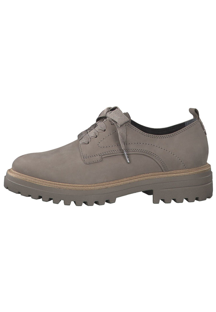 Tamaris Halbschuhe Nubukleder Taupe - surf4shoes