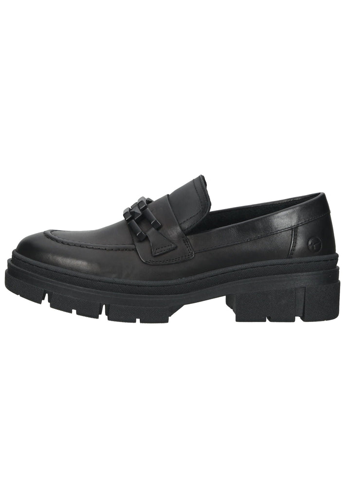Tamaris Slipper Leder Schwarz - surf4shoes