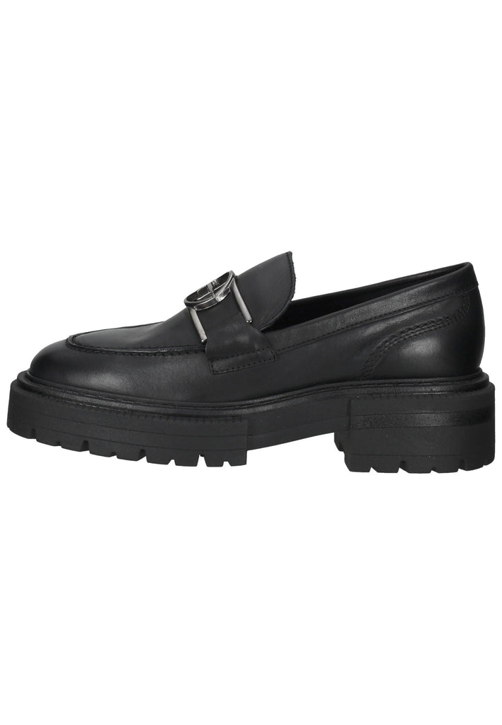 Tamaris Slipper Leder Schwarz - surf4shoes