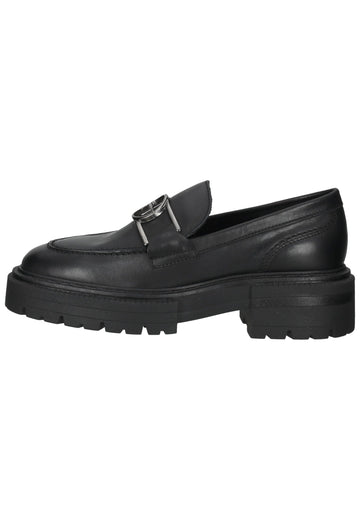 Tamaris Slipper Leder Schwarz - surf4shoes