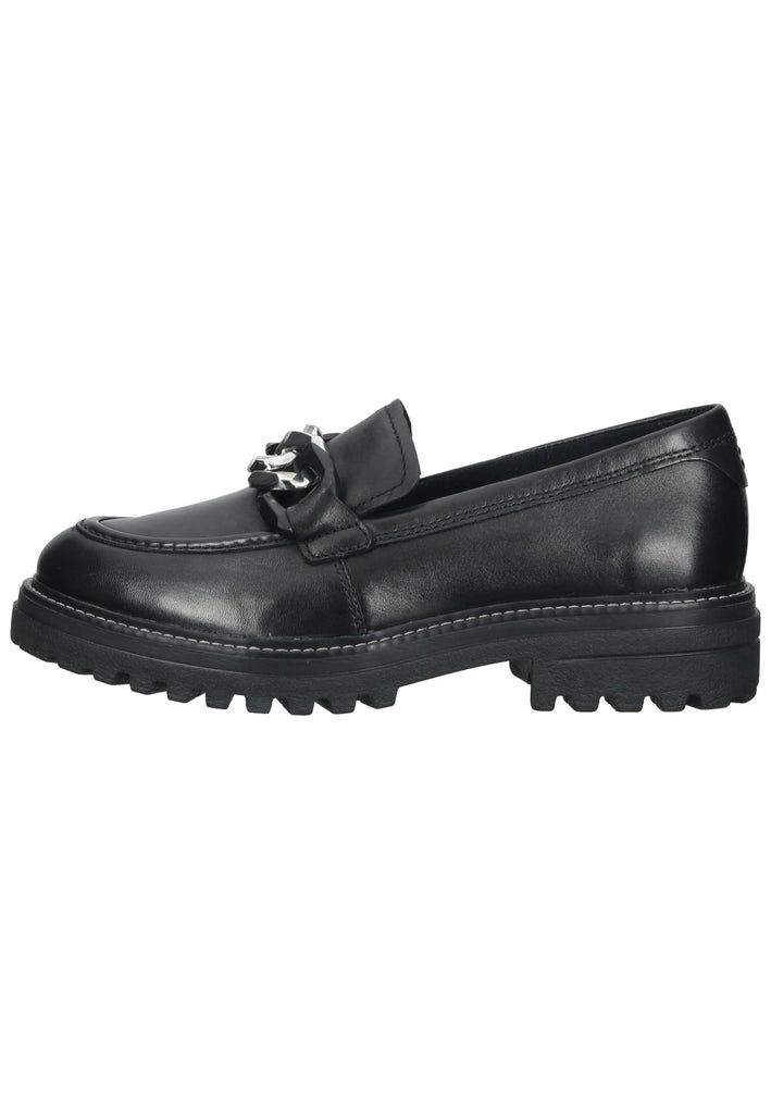 Tamaris Slipper Leder Schwarz - surf4shoes