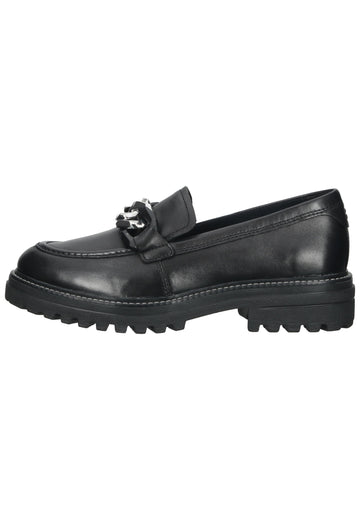 Tamaris Slipper Leder Schwarz - surf4shoes