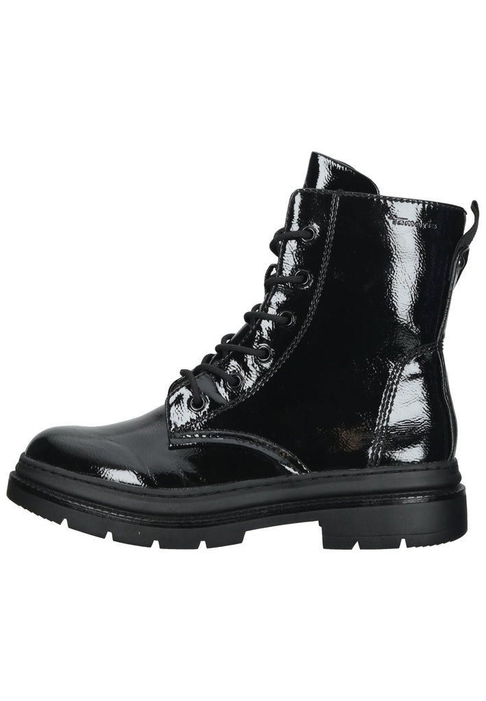 Tamaris Stiefelette Lederimitat Schwarz Lack - surf4shoes