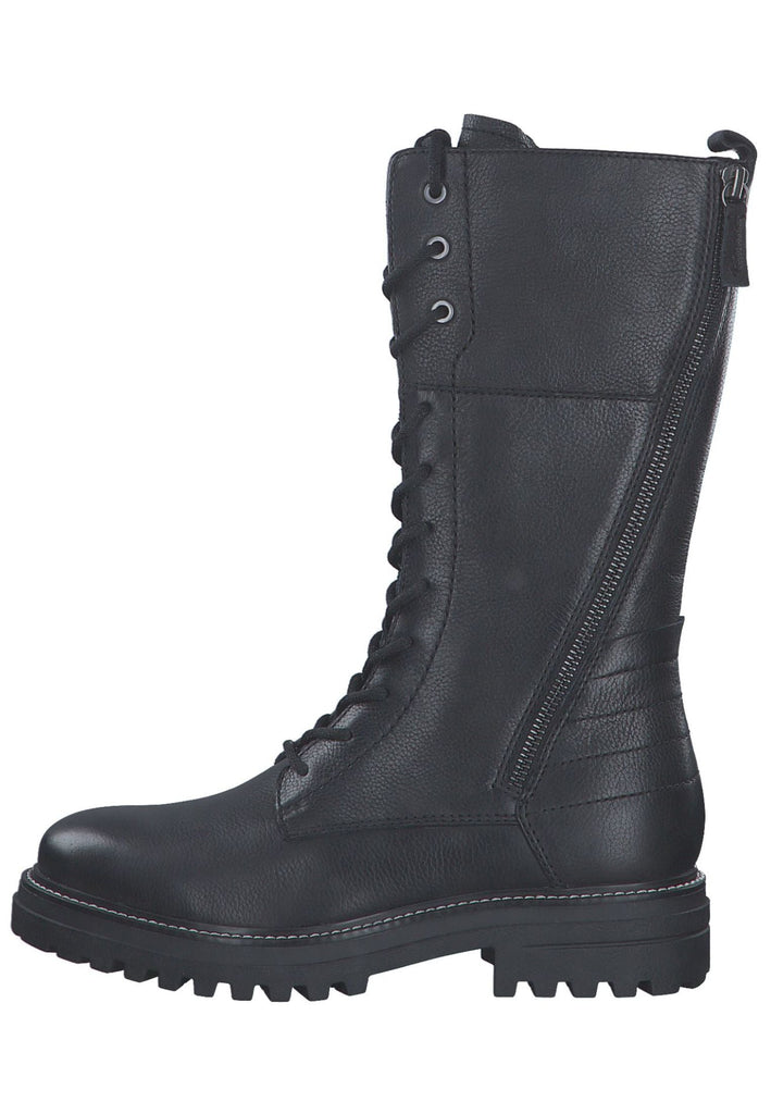 Tamaris Stiefel Leder/Textil Schwarz - surf4shoes