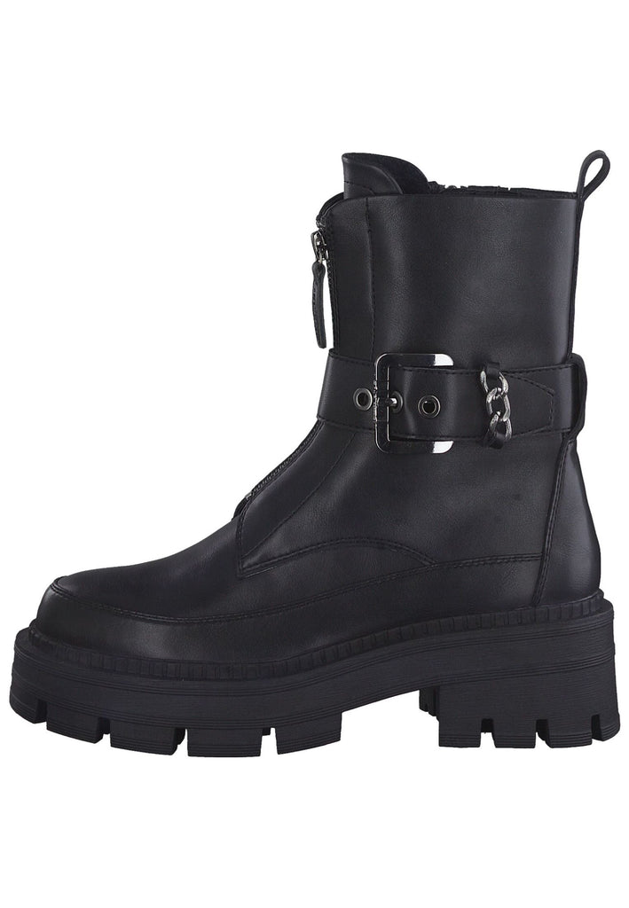 Tamaris Stiefelette Lederimitat Schwarz - surf4shoes