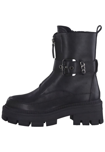 Tamaris Stiefelette Lederimitat Schwarz - surf4shoes