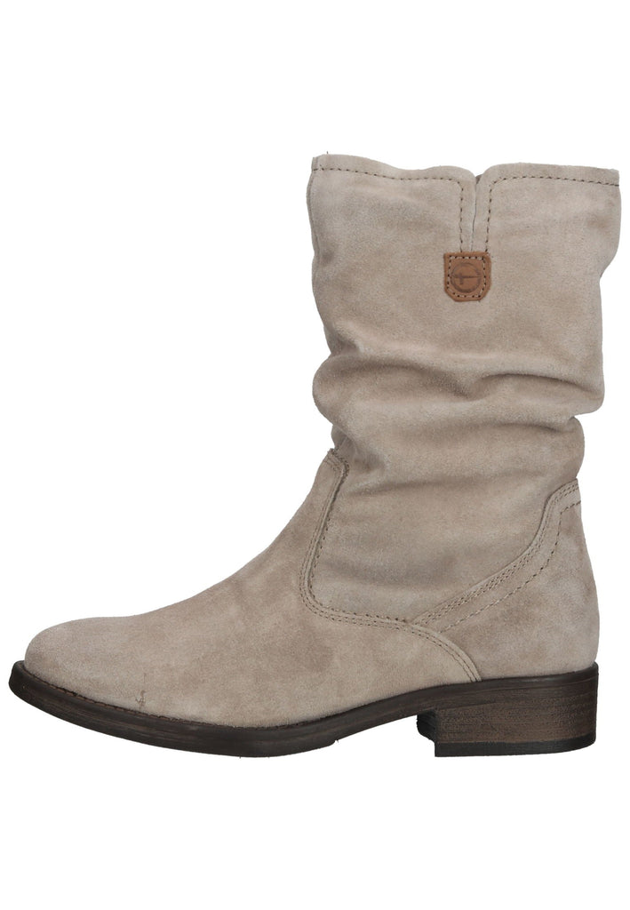 Tamaris Stiefel Leder Taupe Warmfutter - surf4shoes