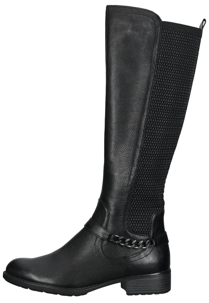 Tamaris Stiefel Leder/Textil Schwarz - surf4shoes
