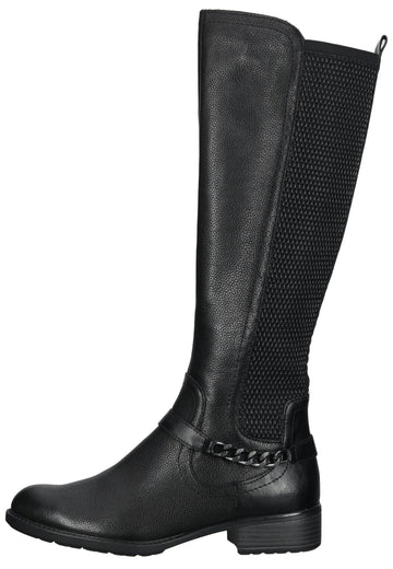 Tamaris Stiefel Leder/Textil Schwarz - surf4shoes