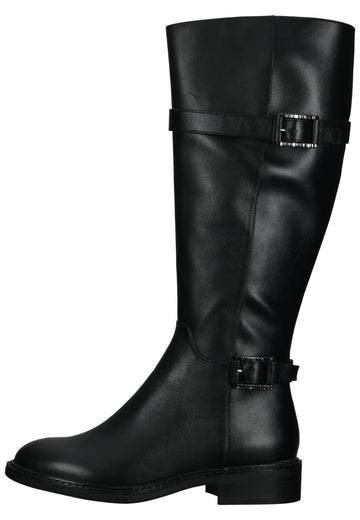 Tamaris Stiefel Leder/Textil Schwarz - surf4shoes