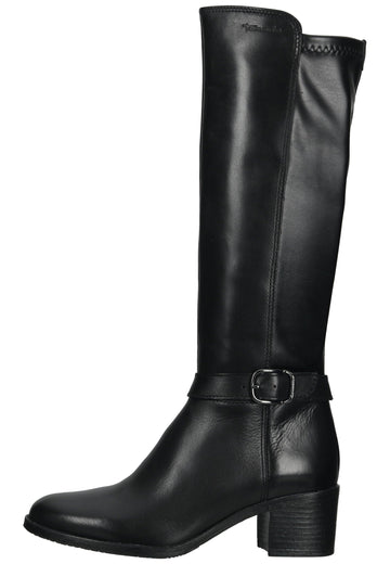 Tamaris Stiefel Leder/Textil Schwarz - surf4shoes