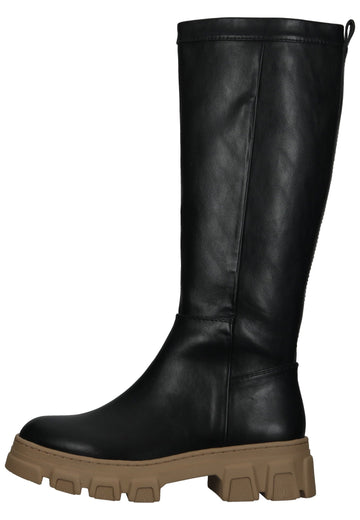 Tamaris Stiefel Lederimitat Schwarz/Braun - surf4shoes