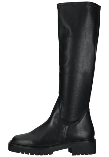 Tamaris Stiefel Leder/Textil Schwarz - surf4shoes