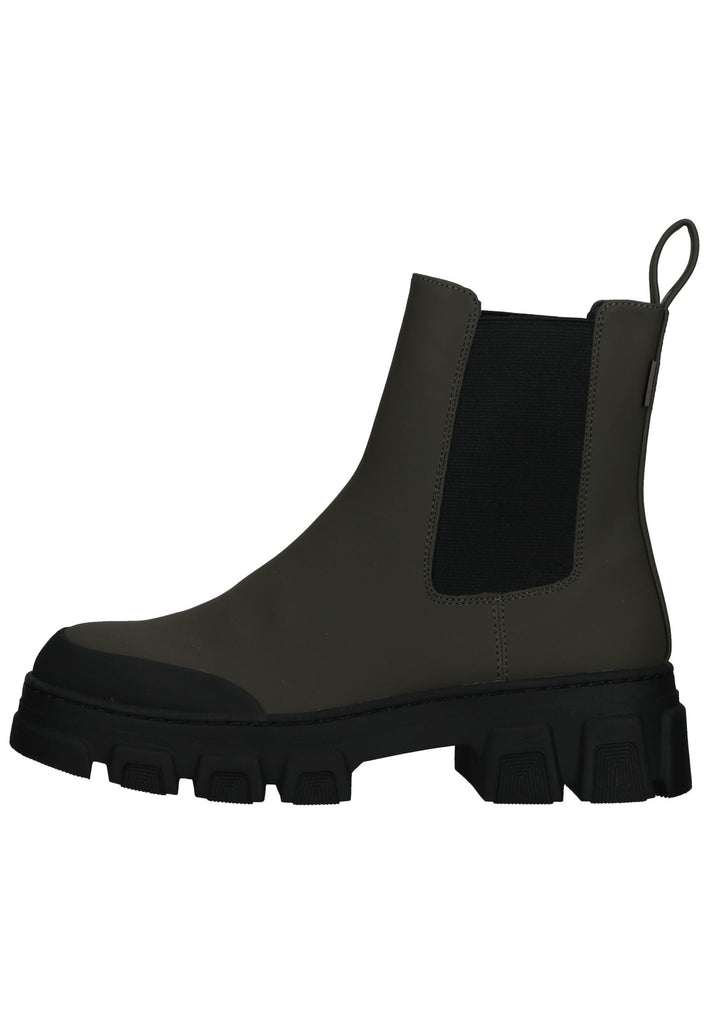 Tamaris Stiefelette Lederimitat/Textil Olive/Schwarz - surf4shoes