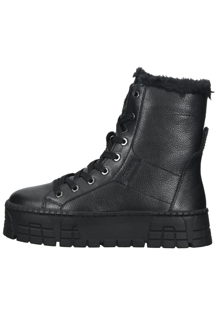 Tamaris Stiefelette Leder/Textil Schwarz Warmfutter - surf4shoes