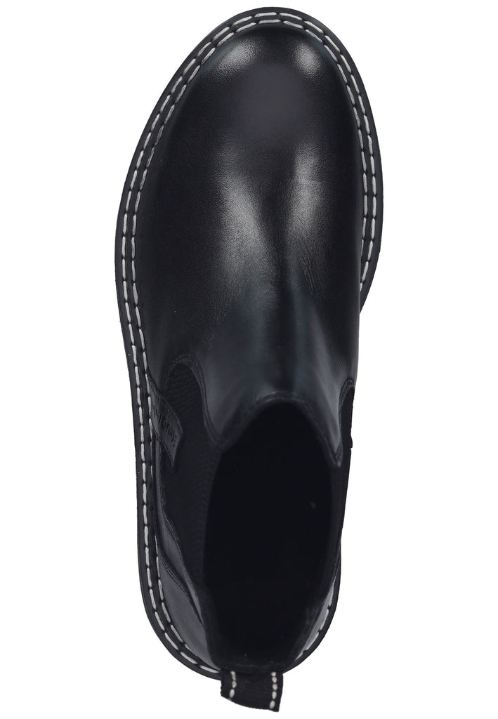 Marco Tozzi Stiefelette Leder/Textil Schwarz Warmfutter - surf4shoes