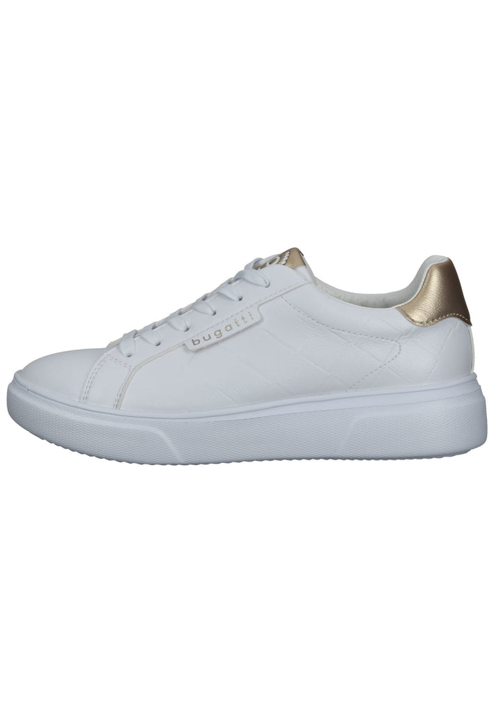 Bugatti Sneaker Lederimitat Weiß/Gold - surf4shoes