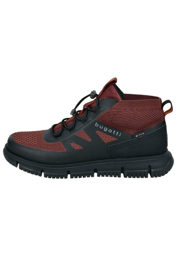 Bugatti Wanderschuhe Lederimitat/Textil Schwarz/Rot - surf4shoes