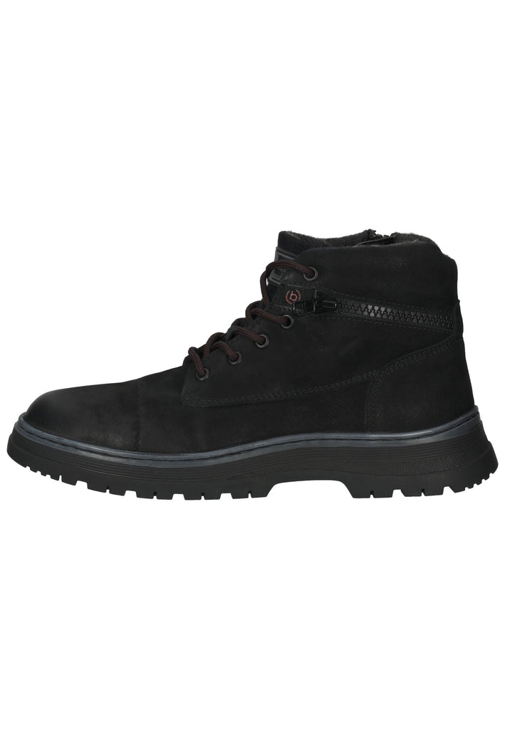 Bugatti Stiefelette Nubukleder Schwarz - surf4shoes