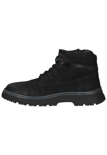 Bugatti Stiefelette Nubukleder Schwarz - surf4shoes