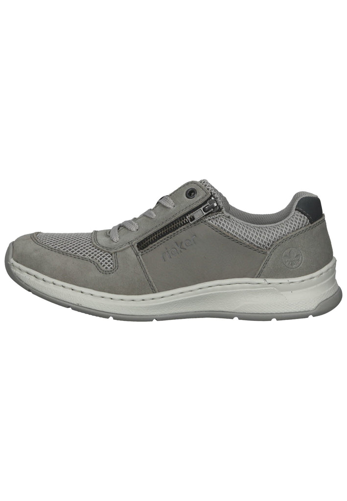 Rieker Sneaker Lederimitat/Mesh Beige/Grau - surf4shoes