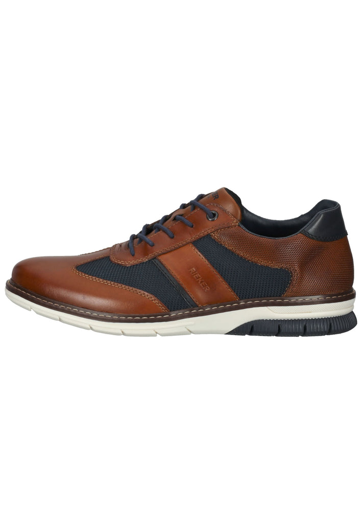 Rieker Halbschuhe Leder/Synthetik Braun/Blau - surf4shoes