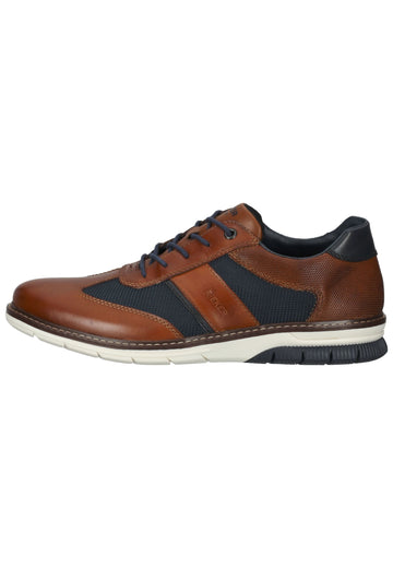Rieker Halbschuhe Leder/Synthetik Braun/Blau - surf4shoes