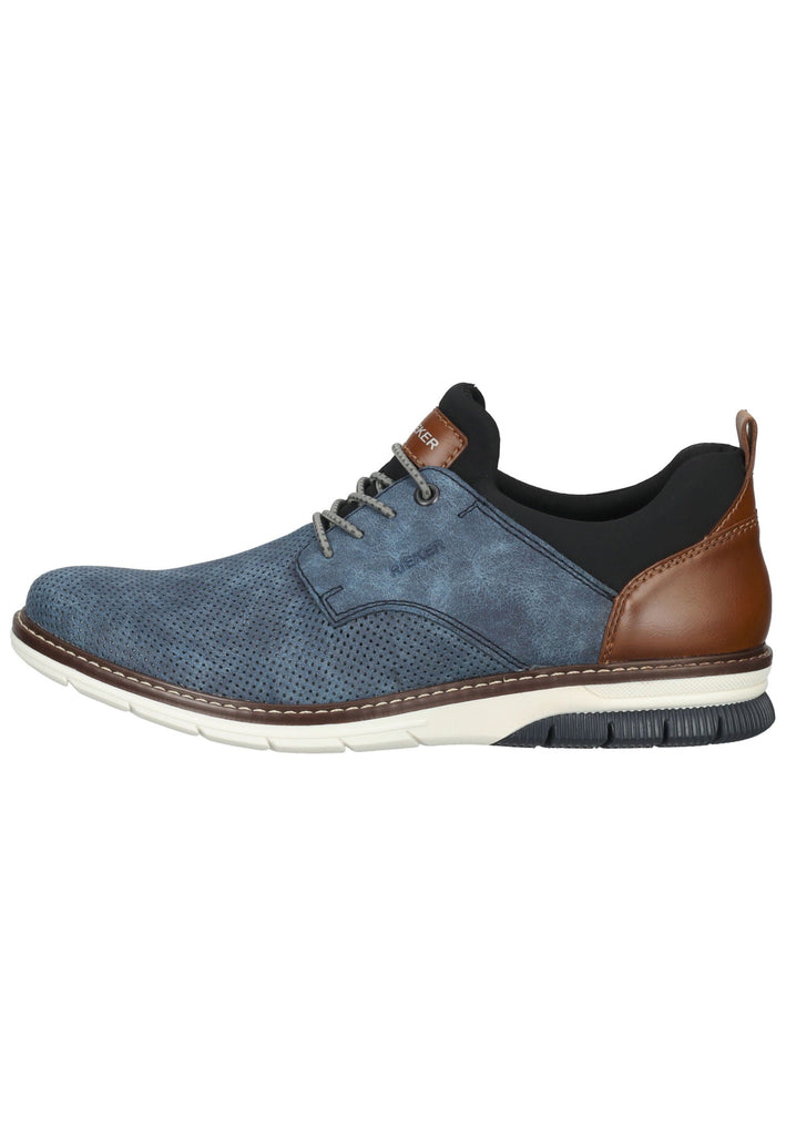 Rieker Halbschuhe Synthetik/Textil Blau/Braun - surf4shoes