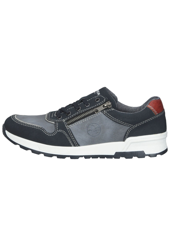 Rieker Sneaker Lederimitat Blau/Braun - surf4shoes