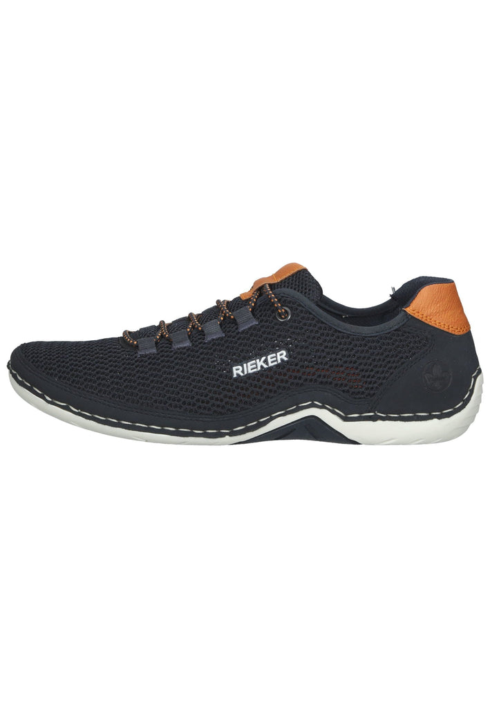 Rieker Sneaker Lederimitat/Mesh Blau/Braun - surf4shoes