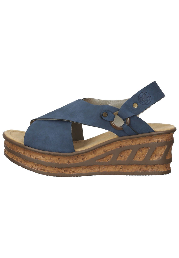 Rieker Sandalen Leder/Synthetik Jeans - surf4shoes