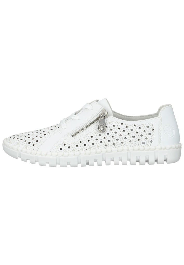 Rieker Halbschuhe Leder Weiß - surf4shoes