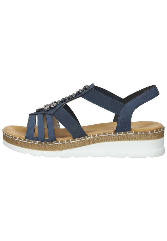 Rieker Sandalen Leder/Synthetik Blau - surf4shoes