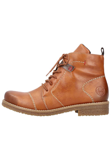 Rieker Stiefelette Lederimitat Braun - surf4shoes