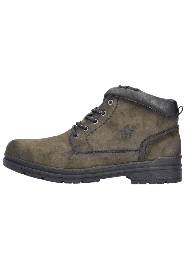 Rieker Stiefelette Lederimitat Schwarz/Grau - surf4shoes