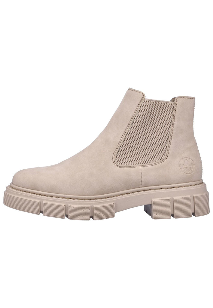 Rieker Stiefelette Lederimitat/Textil Beige - surf4shoes